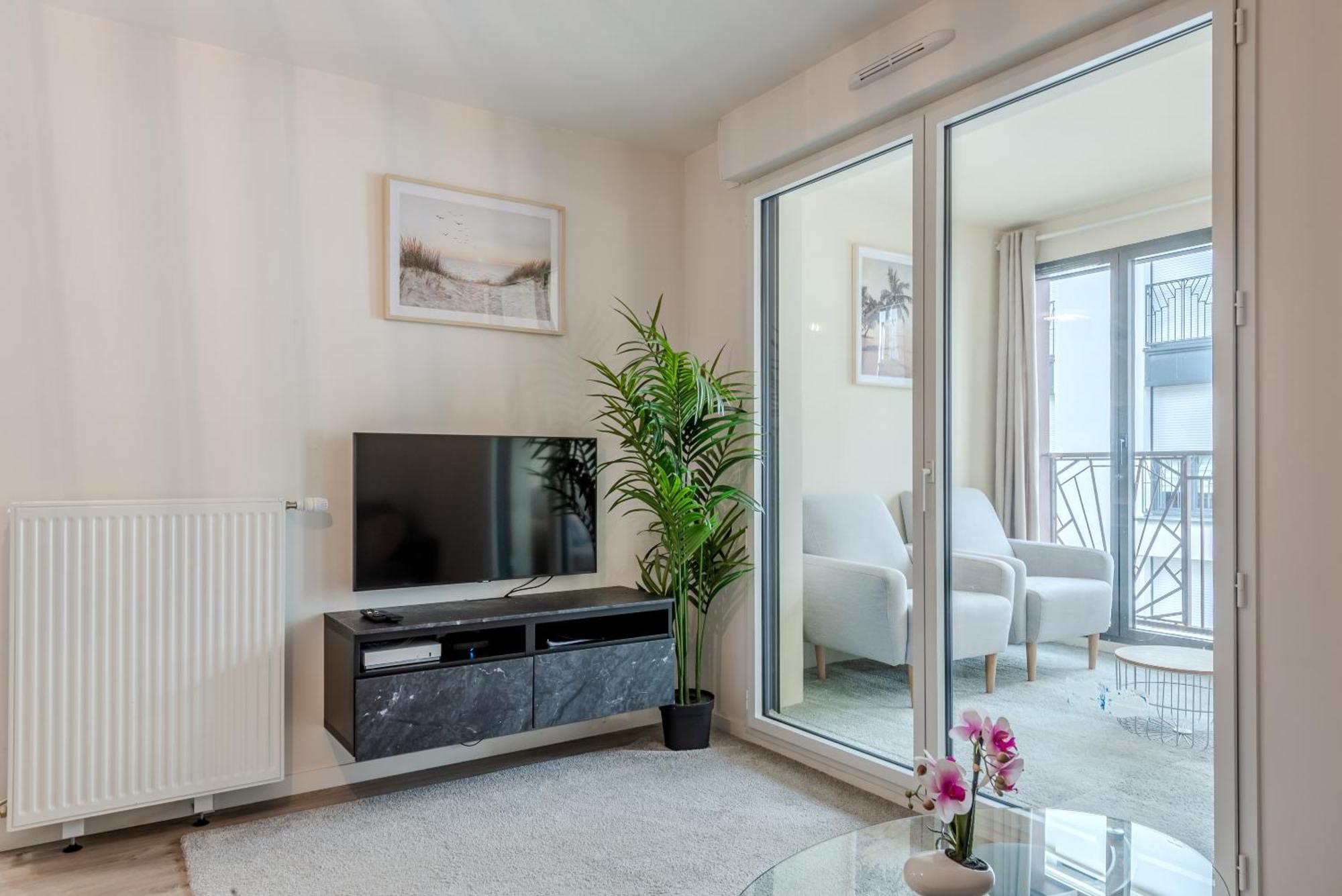 L'eden - T2 Neuf Avec Loggia Et Parking Prive - Proche Rer A & Disneyland Apartment *